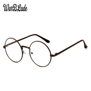 WarBLade 2023 round nerd glasses clear lens unisex gold round metal frame glasses optical men women eyeglass frame fake glasses