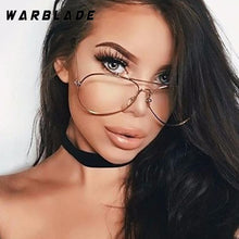 Load image into Gallery viewer, WarBLade Band Glasses Alloy Gold Frame Glasses Classic Optics Eyeglasses Transparent Clear Lens Women Men Fake Glasses Female