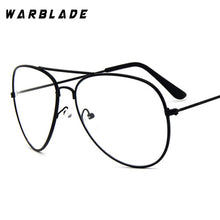 Load image into Gallery viewer, WarBLade Band Glasses Alloy Gold Frame Glasses Classic Optics Eyeglasses Transparent Clear Lens Women Men Fake Glasses Female