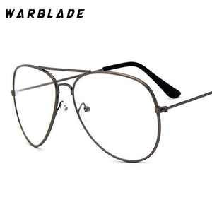 WarBLade Band Glasses Alloy Gold Frame Glasses Classic Optics Eyeglasses Transparent Clear Lens Women Men Fake Glasses Female