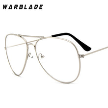 Load image into Gallery viewer, WarBLade Band Glasses Alloy Gold Frame Glasses Classic Optics Eyeglasses Transparent Clear Lens Women Men Fake Glasses Female