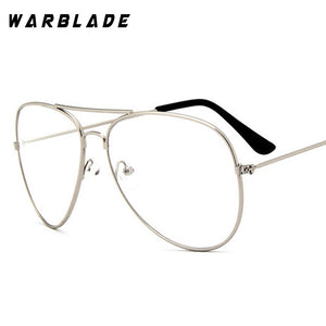 WarBLade Band Glasses Alloy Gold Frame Glasses Classic Optics Eyeglasses Transparent Clear Lens Women Men Fake Glasses Female