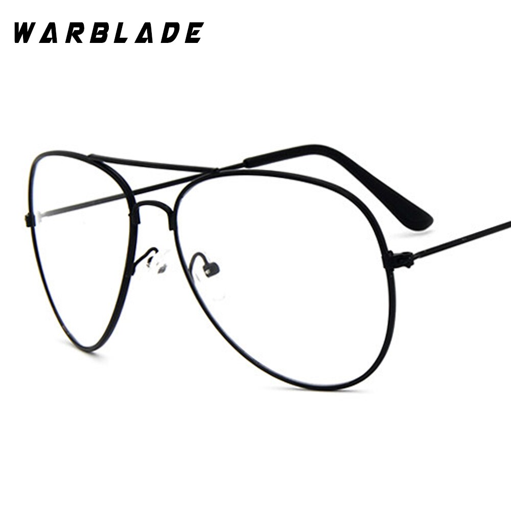 WarBLade Classic Pilot Glasses Transparent Clear Glasses women Alloy Frame Optics Aviation Eyeglasses Men Lens 2023 Hot
