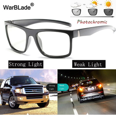 WarBLade Intelligent Photochromic Sunglasses Men Driving Anti-Glare Polarized Sunglasses Chameleon Discoloration Sun glasses