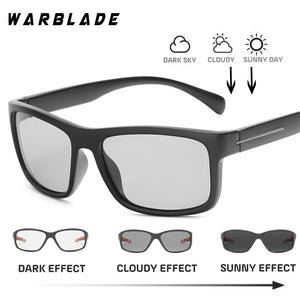 WarBLade Polarized Photochromic Sunglasses For Men Day Night Driving Goggles Sun Glasses Chameleon Discoloration Sunglasses