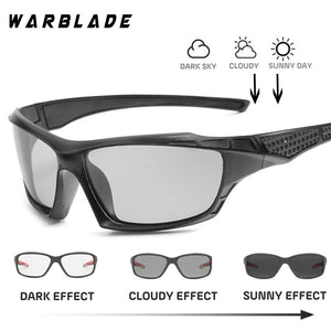 WarBLade Polarized Photochromic Sunglasses For Men Day Night Driving Goggles Sun Glasses Chameleon Discoloration Sunglasses