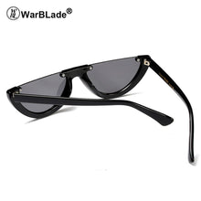 Load image into Gallery viewer, Unique Half Frame Women Cat Eye Sunglasses Brand Designer Fashion Ladies Pink Tint/Clear Lens Shades  Hot