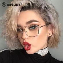 Load image into Gallery viewer, WarBLade Vintage Gold Metal Frame Eyeglasses Mens Womens Sun glasses Retro Square Optical Lens Eyewear Nerd Clear Lens Glasses