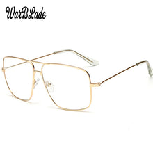 Load image into Gallery viewer, WarBLade Vintage Gold Metal Frame Eyeglasses Mens Womens Sun glasses Retro Square Optical Lens Eyewear Nerd Clear Lens Glasses