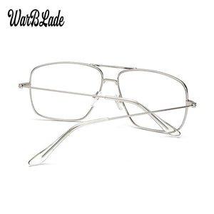 Vintage Gold Metal Frame Eyeglasses Mens Womens Sun glasses Retro Square Optical Lens Eyewear Nerd Clear Lens Glasses