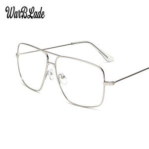 Vintage Gold Metal Frame Eyeglasses Mens Womens Sun glasses Retro Square Optical Lens Eyewear Nerd Clear Lens Glasses