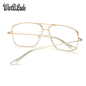 Vintage Gold Metal Frame Eyeglasses Mens Womens Sun glasses Retro Square Optical Lens Eyewear Nerd Clear Lens Glasses