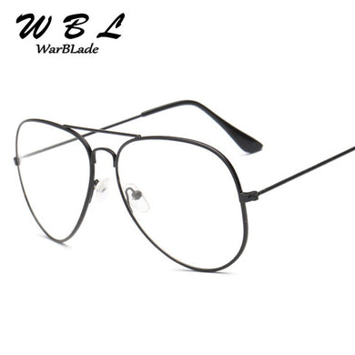 WarBLade Vintage  Reading Glasses Frames Brand Clear Lens Glasses Frame Women Oversize Gold Eyewear Men Pilot Spectacle