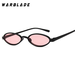 WarBLade Vintage Small Oval Sunglasses Women Round Metal Frame Steampunk Sunglasses Women Shade Glasses Retro UV400