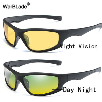WarBlade 2023 Men Night Vision Glasses Polarized Photochromic Sunglasses Male Day Night Driving Anti-glare Goggles Sun glasses