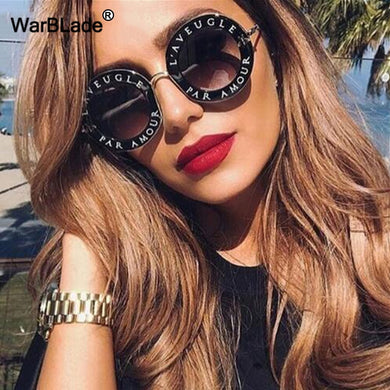 Retro Round Sunglasses Women Luxury Brand Designer Bee Frame Circle Sun Glasses Fashion Female Eyewear Oculos De Sol