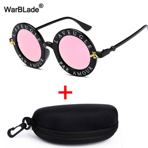 Retro Round Sunglasses Women Luxury Brand Designer Bee Frame Circle Sun Glasses Fashion Female Eyewear Oculos De Sol