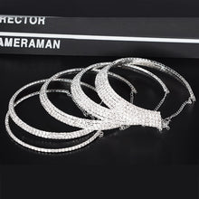 Load image into Gallery viewer, Wedding Bridal Choker Multi-lay Row Rhinestone Crystal Necklace Silver Plated Jewelry for Women Necklaces Elegant Girl Love Gift