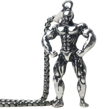 Load image into Gallery viewer, Weightlifting Pendant Necklace Long Chain Muscle Men Sport Fitness Hop Fashion Jewelry For Male Dropshipping Lover Gifts New