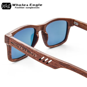 Whale&Eagle Red-rose Wood Polarized Sunglasses Sun Glasses for Men Women Red Cool Coated Lens Handmade Brand UV400