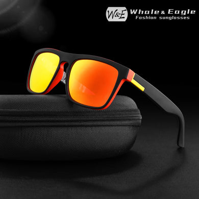 Whale & Eagle Sunglasses Men's Classic Mixed Colors Cool Driver Polarized Red Coated Lens Brand Design Women Sunglasses UV400