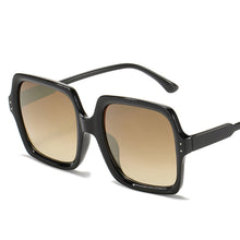 Load image into Gallery viewer, White Black Oversized Square Sunglasses Women 2023 One Piece Lens Big Frame Sun glasses For Man UV400 Silver Mirror