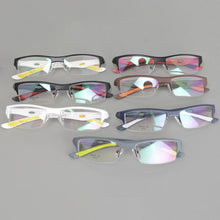 Load image into Gallery viewer, White Glasses Frame Men Sports TR90 Eyeglasses Man Style Semi Rimless Ultra Light Spectacles Eyewear for Optic