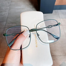 Load image into Gallery viewer, White Pink Alloy Anti-blue Light Women&#39;s Computer Eyeglasses Black Pink Square Clear Glasses Frame Female Square Eyewear