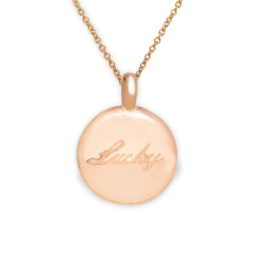 White Rose Fashion Circle Round Luck 925 Sterling Silver Necklace