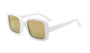 Occhiali da sole quadrati bianchi da donna 2023 occhiali da sole firmati marca occhiali da sole a specchio dorati da donna unisex 
