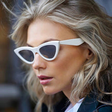 Load image into Gallery viewer, White acetate cat eye sunglasses women