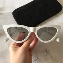 Load image into Gallery viewer, White acetate cat eye sunglasses women