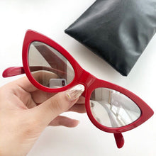 Load image into Gallery viewer, White acetate cat eye sunglasses women