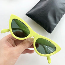 Load image into Gallery viewer, White acetate cat eye sunglasses women
