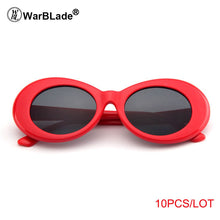Load image into Gallery viewer, 10PCS Women Glasses Vintage Men Kurt Cobain Sunglasses Female Oval Sun Glasses Black White Eyewear UV400