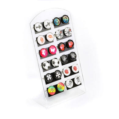 Wholesale 24pcs Mixed Enamel Logo Colorful Ear Studs Earrings W Displ Pad Bulk