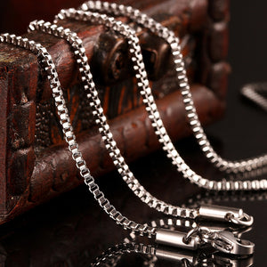 Wholesale 316L Stainless Steel 1.1MM Box Chain Necklace Fashion Accessories for Women Fit Pendant Titanium Steel Jewelry