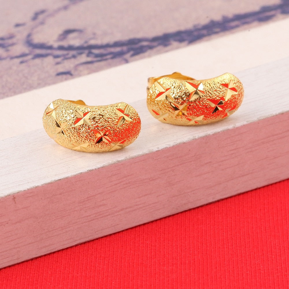 Wholesale Baby Earrings Gold Color Kids Earrings Fashion Jewelry Small Gold Earrings Ethiopian African Girls