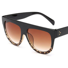 Load image into Gallery viewer, Cute Womens Shades black oversized sunglasses women Vintage Summer Square Flat Top Sunglasses Unisex Bulk Glasses