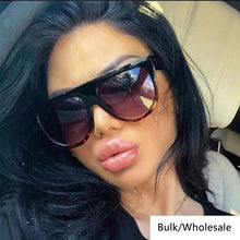 Load image into Gallery viewer, Cute Womens Shades black oversized sunglasses women Vintage Summer Square Flat Top Sunglasses Unisex Bulk Glasses