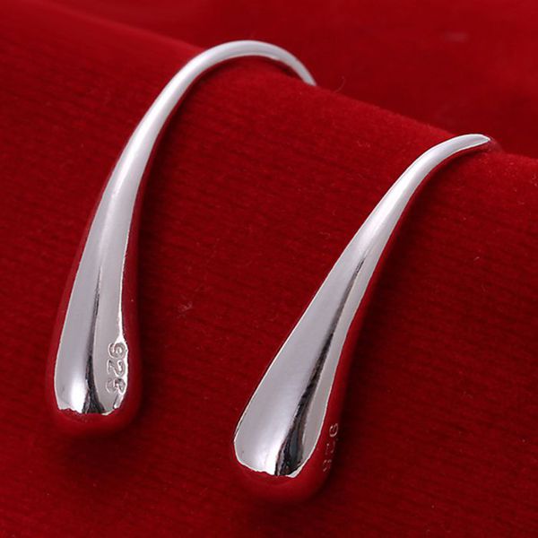 Wholesale High Quality Jewelry 925 jewelry silver plated Fashion Waterdrop Earrings for Women best gift SMTE004