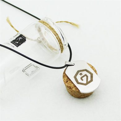 Wholesale GOT7 JJ Project Team Logo Titanium Steel Not Fade Leather Chain Men or Women Necklace X1998