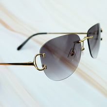Carica l&#39;immagine nel visualizzatore di Gallery, Rimless Sunglasses Luxury Carter Glasses Frame Men Sunglasses Retro Designer Women Eyewear for Driving Travelling