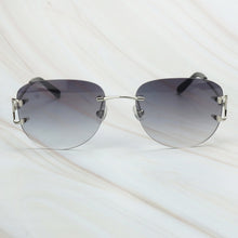 Carica l&#39;immagine nel visualizzatore di Gallery, Rimless Sunglasses Luxury Carter Glasses Frame Men Sunglasses Retro Designer Women Eyewear for Driving Travelling