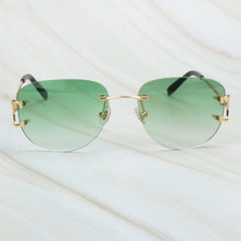 Carica l&#39;immagine nel visualizzatore di Gallery, Rimless Sunglasses Luxury Carter Glasses Frame Men Sunglasses Retro Designer Women Eyewear for Driving Travelling