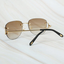Carica l&#39;immagine nel visualizzatore di Gallery, Rimless Sunglasses Luxury Carter Glasses Frame Men Sunglasses Retro Designer Women Eyewear for Driving Travelling