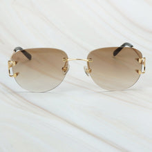 Carica l&#39;immagine nel visualizzatore di Gallery, Rimless Sunglasses Luxury Carter Glasses Frame Men Sunglasses Retro Designer Women Eyewear for Driving Travelling