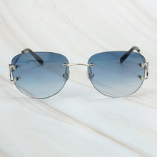 Carica l&#39;immagine nel visualizzatore di Gallery, Rimless Sunglasses Luxury Carter Glasses Frame Men Sunglasses Retro Designer Women Eyewear for Driving Travelling