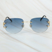 Carica l&#39;immagine nel visualizzatore di Gallery, Rimless Sunglasses Luxury Carter Glasses Frame Men Sunglasses Retro Designer Women Eyewear for Driving Travelling