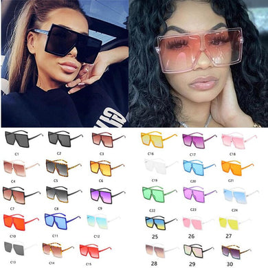 Shades Black Oversized Square Sunglasses  2023 Popular Retro Big Flat Top Plastic Men Sun Glasses Bulk UV400